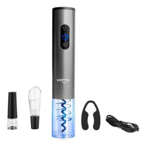 Kit De Vino 4 En 1 Sacacorcho Vonne Electrico Usb Recargable