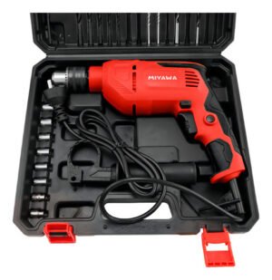 Taladro Percutor Electrico De Impacto Miyawa 13mm 710w Vel Variable Con Maletin & Accesorios