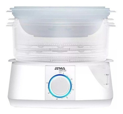 Vaporiera Atma Va8112n Con 3 Bandejas Y Apagado Automático Color Blanco - Imagen 2
