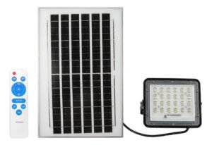 Reflector Led 50w Panel Solar Exterior Luz Fría Con Control