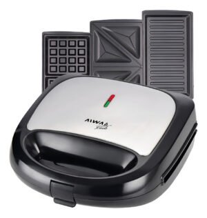 Sandwichera Grill Wafflera Eléctrica 3 En 1 Aiwa Cook 750w C