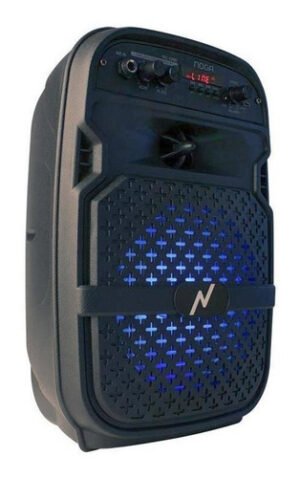 Parlante Portátil Noga One Light Ngl-400bt Con Bluetooth, Luces Led Y Función Karaoke - Negro