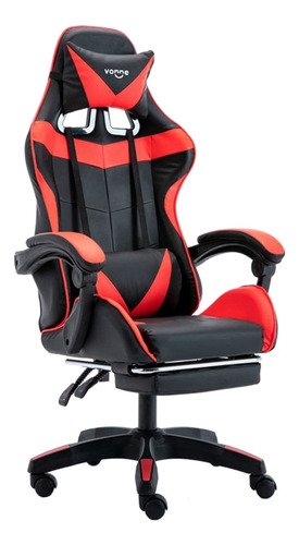 Silla De Escritorio Gamer Vonne Sv-g03 Negra Y Roja