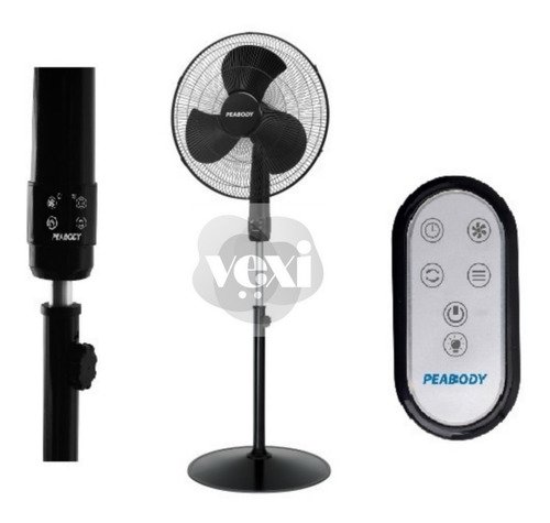 Ventilador De Pie Peabody 20´´ Vp2062 Con Control Remoto Cantidad De Aspas 3 Estructura Negro Aspas Negro Diámetro 25 Cm Material De Las Aspas Plástico - Imagen 3
