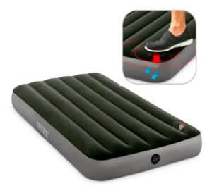 Colchón Inflable Personal Intex 64761 Inflado Con Pie Color Verde