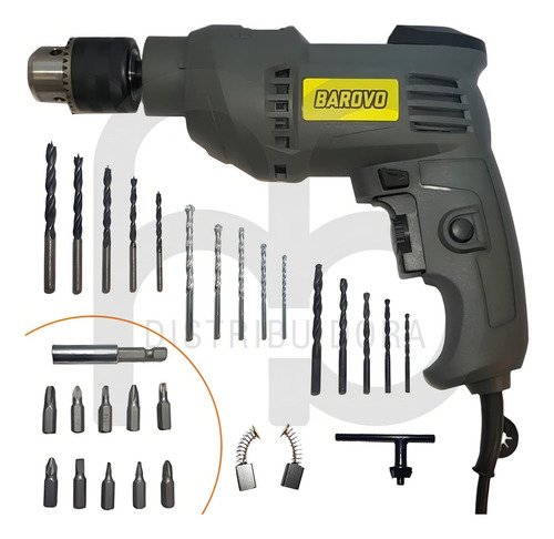 Taladro Percutor Impacto 13mm 600w Barovo En Maletin Color Gris - Imagen 4