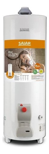 Termotanque Saiar 80 Litros Gas Natural Envasado De Pie Color Blanco