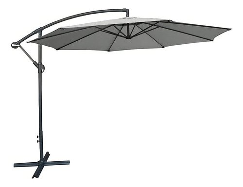 Sombrilla Jardin Lateral Grande 3 X 3mt Con Manivela Gris