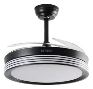 Ventilador De Techo Retráctil Etheos 100w Luz Led Control