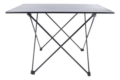 Mesa Plegable Para Camping De Aluminio C/bolso 68x47x46 Cm Color Negro - Imagen 2