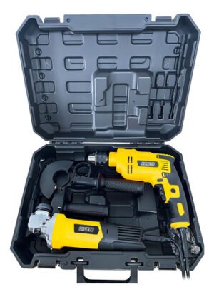 Kit Combo Amoladora Y Taladro 13mm Barovo 850w Maletin