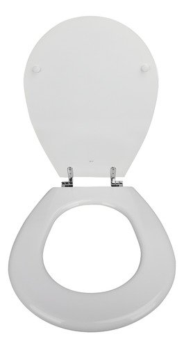 Asiento Tapa Inodoro Baño Madera Laqueada Herraje Metal Duer Blanco