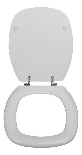 Asiento Inodoro Madera Herraje Metálico Compatible Con Linea Blanco