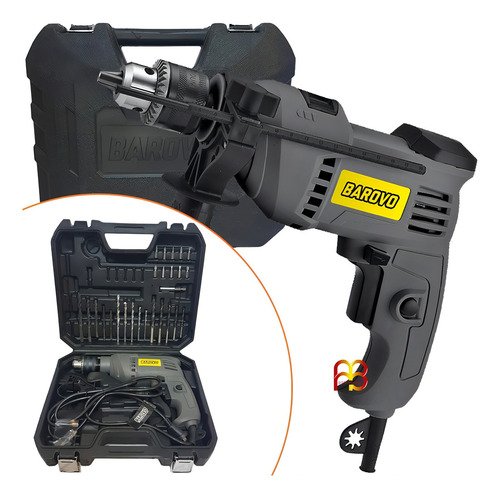 Taladro Percutor Impacto 13mm 600w Barovo En Maletin Color Gris - Imagen 3