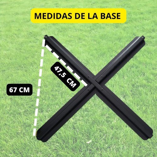 Sombrilla Jardin Lateral Grande 3 X 3mt Con Manivela Gris - Imagen 2