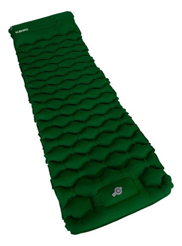 Colchoneta Camping Ultraliviana Con Almohada C/inflador Verde - Imagen 3
