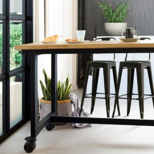 Banqueta Alta Con Respaldo Tolix Negro Mate Vonne Pack X2