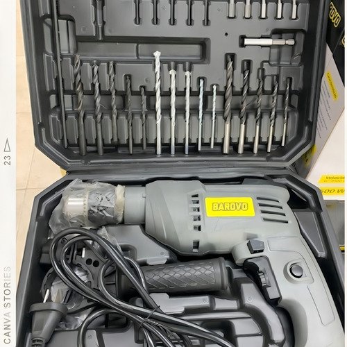 Taladro Percutor Impacto 13mm 600w Barovo En Maletin Color G Gris - Imagen 2