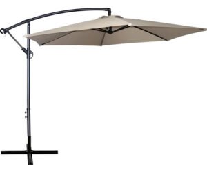 Sombrilla Colgante De 3 Metros Grande Altura Regulable Premi Beige Liso
