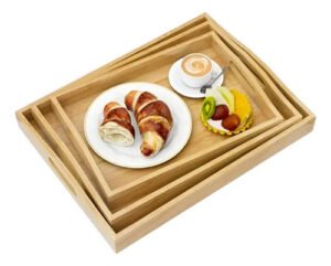 Set De 3 Bandejas De Bambú Vonne