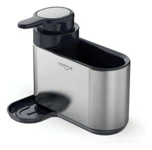 Organizador De Bacha Cocina Esponja Con Dispenser Abs Acero