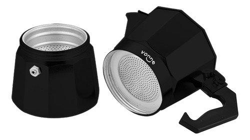 Cafetera Aluminio Italiana Negra 9 Tazas Cafe Vonne 450ml - Negro - Imagen 2