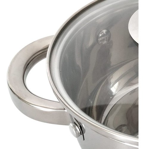 Bateria Cocina Triple Fondo Acero Inox 4pzs Sarten Y 3 Ollas Plateado - Imagen 6