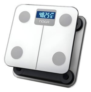 Balanza Digital Smart Fitness Med Corp App Recargable Noga Blanco