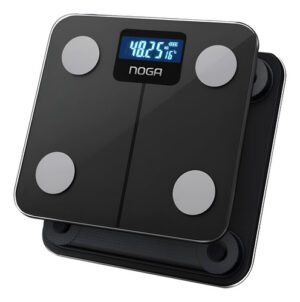 Balanza Digital Smart Fitness Med Corp App Recargable Noga Negro