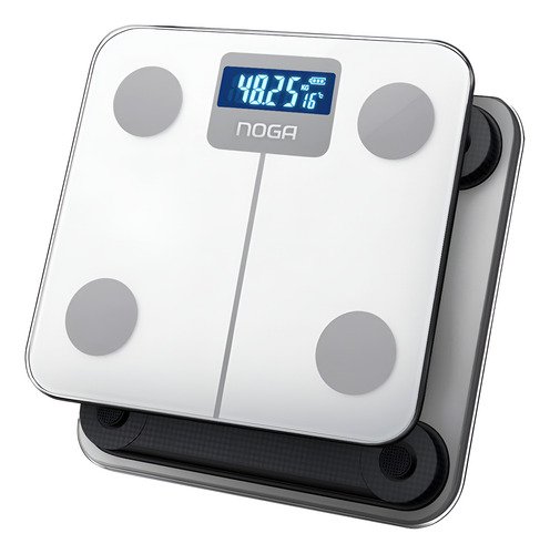 Balanza Digital Smart Fitness Med Corp App Recargable Noga Blanco