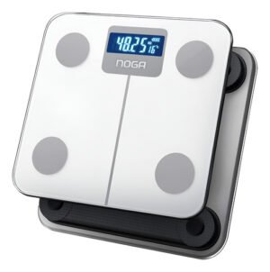 Balanza Digital Smart Fitness Med Corp App Recargable Noga Blanco