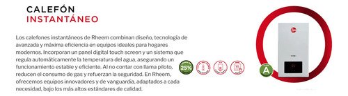 Calefón Rheem Gas Natural R7-14l-gn-xi-d 14lts Sin Piloto Color Blanco Tipo De Gas Gn - Imagen 4