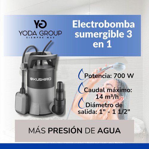 Electro Bomba Sumergible Agua Turbia Pozo 1hp 10m Cable Pro Color Gris Oscuro - Imagen 4