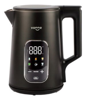 Pava Eléctrica Vonne 1,7 L Pantalla Táctil Wifi Control App Negro