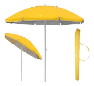 Sombrilla Playa Jardín 2 Mts Diám. Aluminizad Uv Interno Eg Amarillo