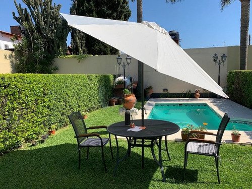 Sombrilla Jardín Centro Aluminio 300cm Manivela Base Kushiro Liso Natural - Imagen 3