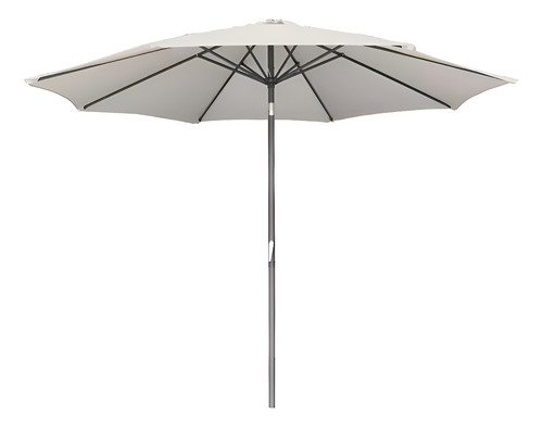 Sombrilla Jardín Centro Aluminio 300cm Manivela Base Kushiro Liso Natural