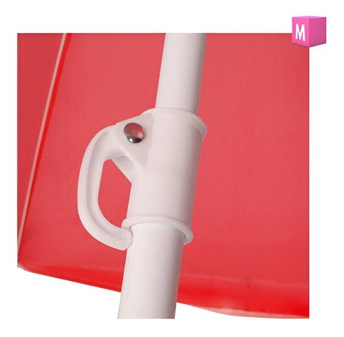 Sombrilla Playa Jardin Grande 2 M Reforzada Inclinaci Color Color Roja - 2mts - Imagen 3