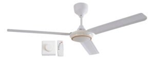 Ventilador De Techo 3 Aspas Metal 54' Control Remoto Bl 1.38 M Blanco Chapa 3