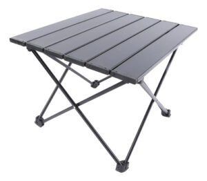 Mesa De Camping Plegable 40cm×35cm×29 Cm Aluminio Color Negro