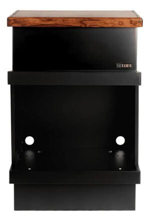 Hogar Kamin Kompakt Frontal Con Tapa De Cedro Negro