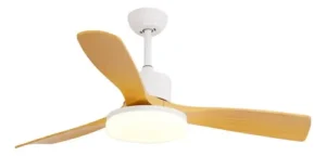 Ventilador Techo Etheos Simil Madera 3 Aspas 70w Remoto 6vel Estructura Blanco Aspas Madera Clara Diámetro 1.32 M Frecuencia 50hz Material De Las Aspas Abs