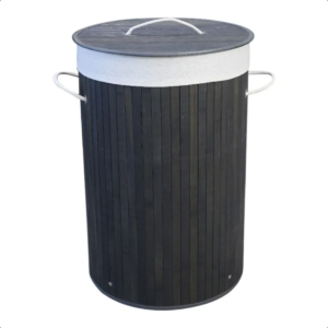 Canasto Cesto Plegable Bambú Redondo Vonne Deco