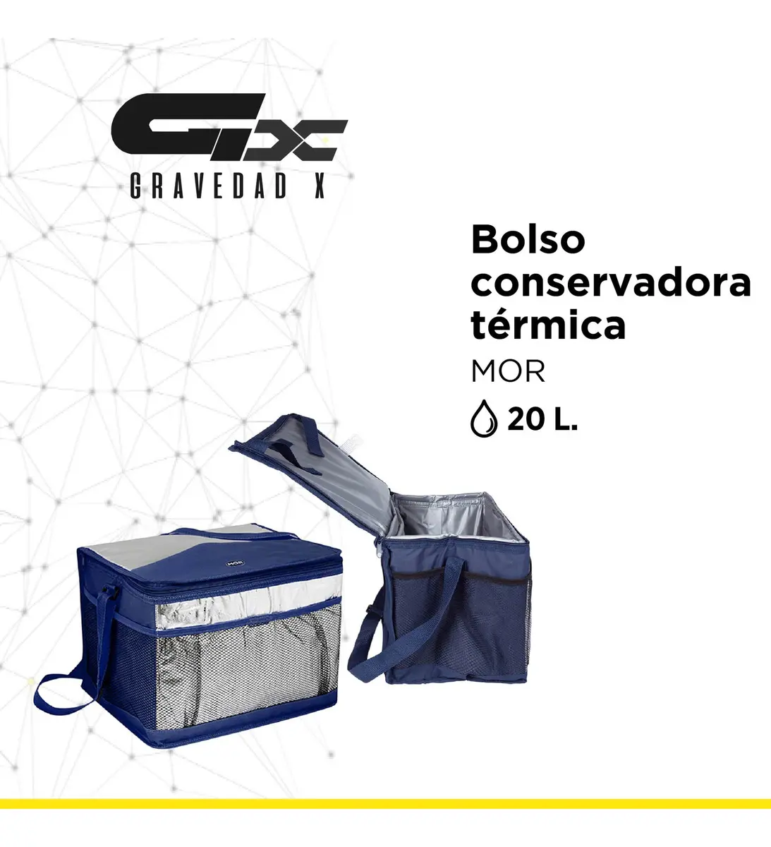 Bolso Conservadora Térmica Mor 20 L Camping Playa. Color Azul - Imagen 3