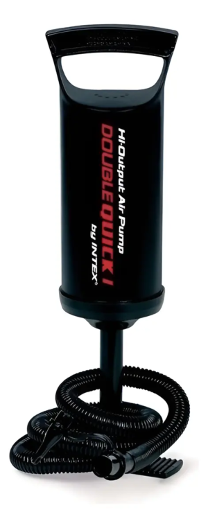 Inflador Manual Intex Double Quick Chico - Negro