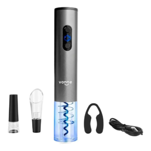 Kit De Vino 4 En 1 Sacacorcho Vonne Electrico Usb Recargable