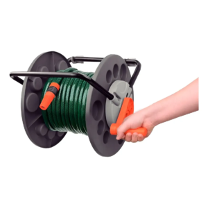 Kit Tramontina Enrollador + Manguera Y Acoples De 20 Mts