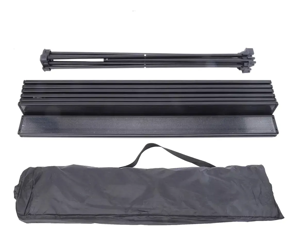 Mesa Plegable Para Camping Kushiro De Aluminio C/bolso 68x47x46 Cm Color Negro - Imagen 2