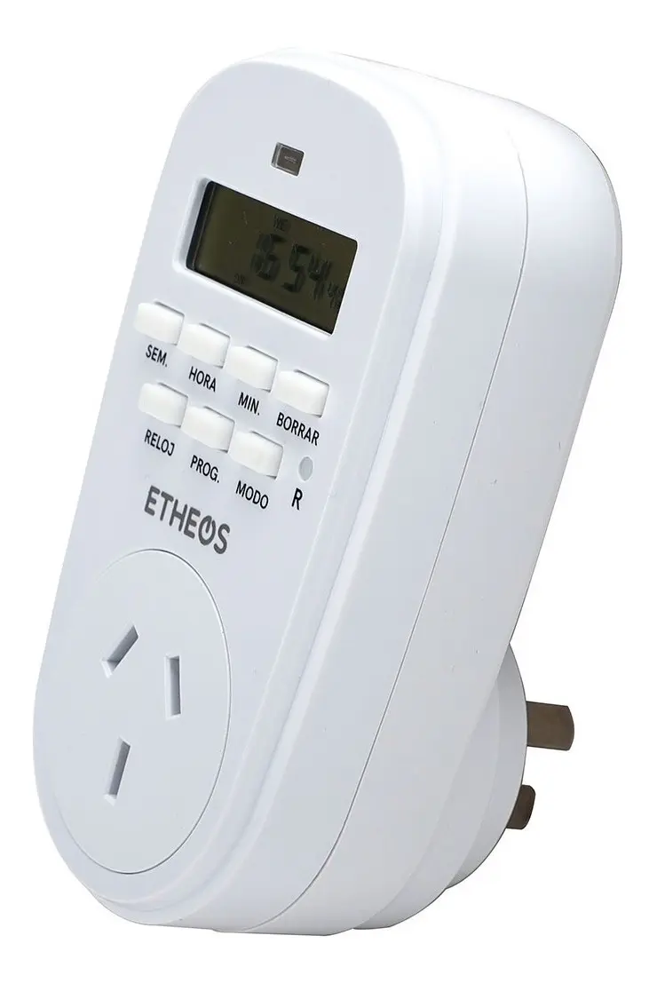 Temporizador Digital Enchufable Etheos 10a Timer Digital - Imagen 2